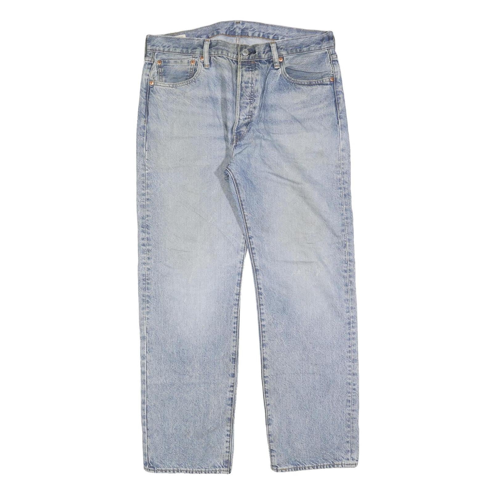 LEVI'S 501 BIG E Mens Jeans Blue Regular Straight Denim Light W36 L30 Classic