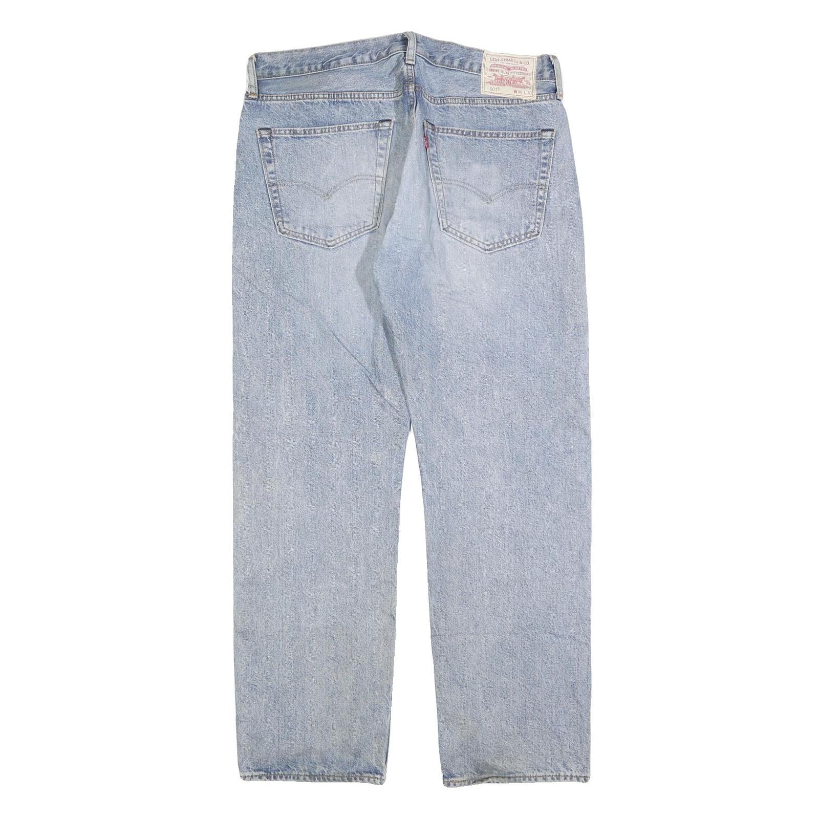 LEVI'S 501 BIG E Mens Jeans Blue Regular Straight Denim Light W36 L30 Classic