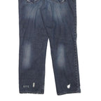 CALVIN KLEIN JEANS Mens Slim Blue Denim Medium W34 L30 Distressed Zip