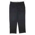 Mens Trousers Black Regular Tapered W36 L30