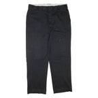 Mens Trousers Black Regular Tapered W36 L30