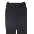 Mens Trousers Black Regular Tapered W36 L30