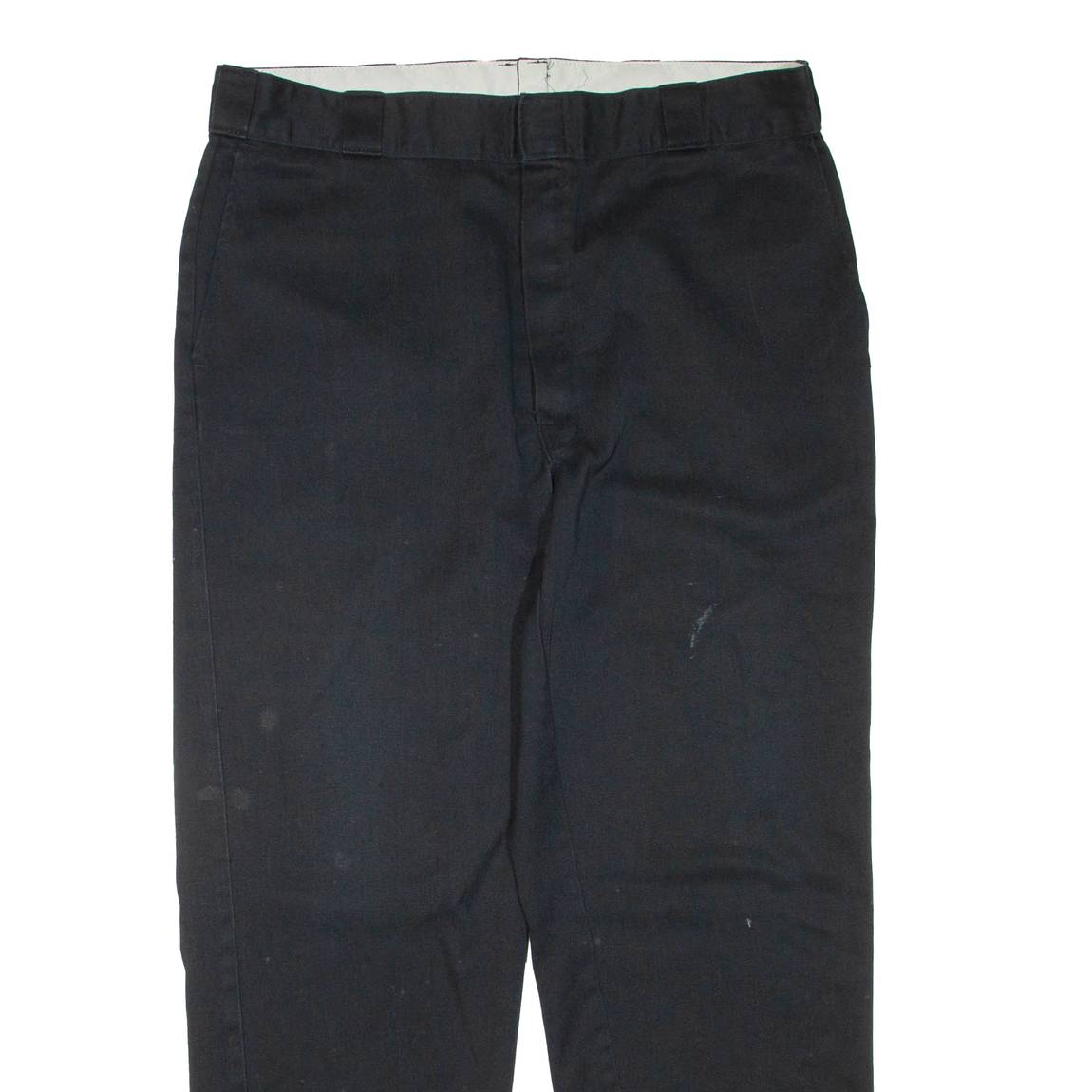 Mens Trousers Black Regular Tapered W36 L30