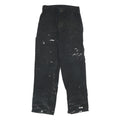CARHARTT Mens Cotton Blend Black Relaxed Tapered Trousers W31 L34 Workwear