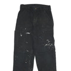 CARHARTT Mens Cotton Blend Black Relaxed Tapered Trousers W31 L34 Workwear