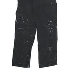 CARHARTT Mens Cotton Blend Black Relaxed Tapered Trousers W31 L34 Workwear