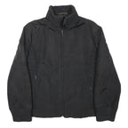 TRUSSARDI Womens Black Quilted Polyester Blend Jacket M Zip Closure Casual