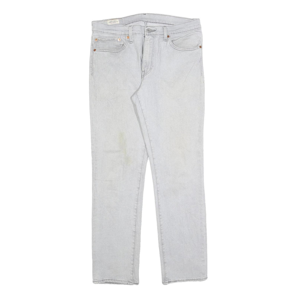 LEVI'S 511 Big E Mens Slim Jeans Light Blue Cotton Blend W34 L32 Zip Slim Fit