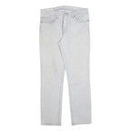 LEVI'S 511 Big E Mens Slim Jeans Light Blue Cotton Blend W34 L32 Zip Slim Fit