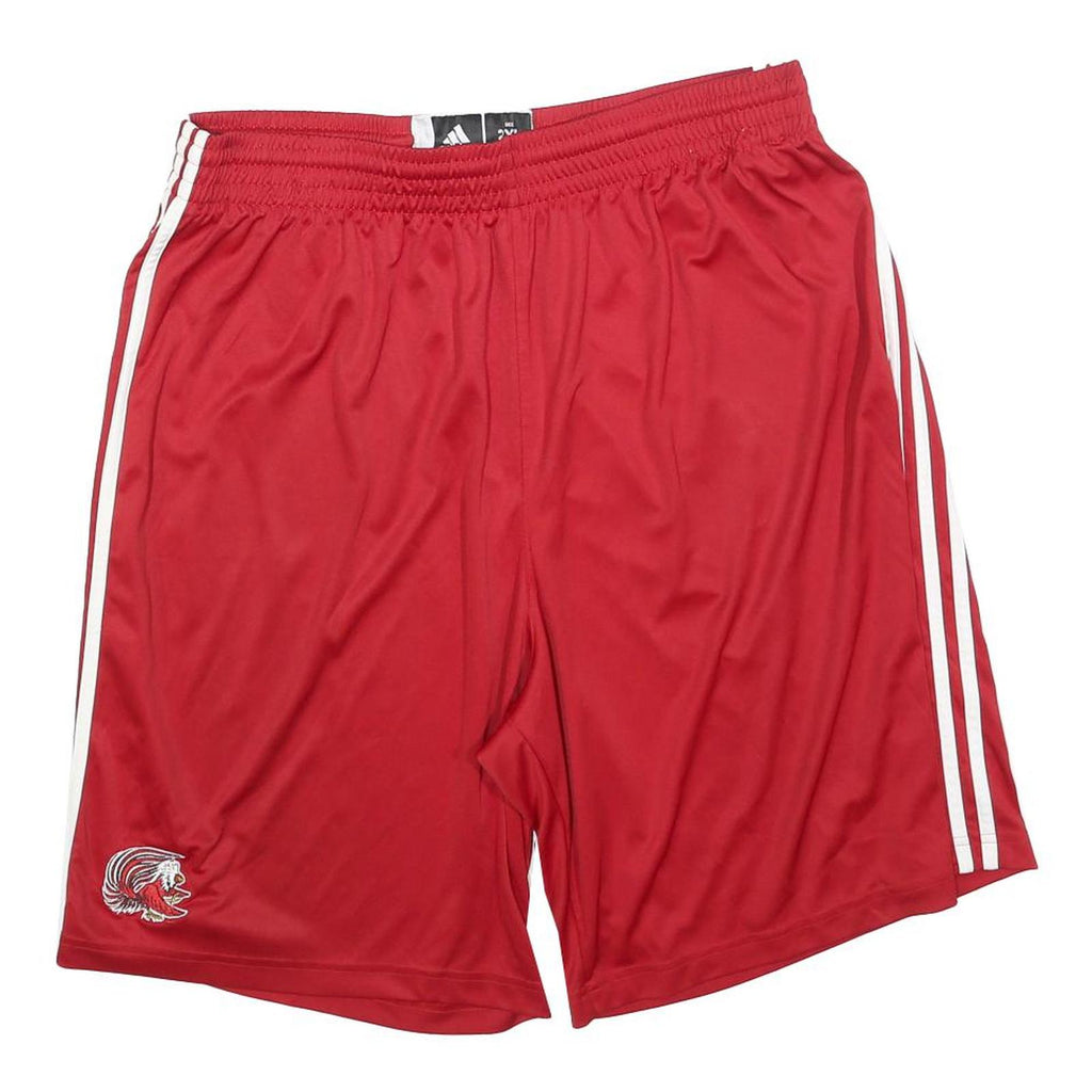 ADIDAS Mens Shorts Red Sports Polyester 2XL W36 Comfort Fit Casual