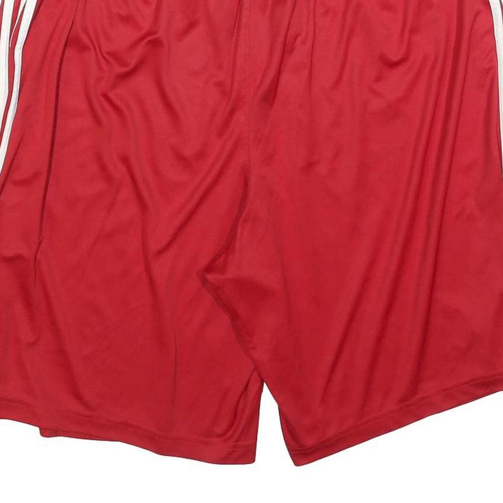 ADIDAS Mens Shorts Red Sports Polyester 2XL W36 Comfort Fit Casual