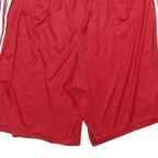 ADIDAS Mens Shorts Red Sports Polyester 2XL W36 Comfort Fit Casual