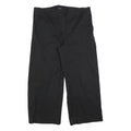 COS Womens Cotton Blend Black Relaxed Straight Trousers W36 L25 Casual Zip