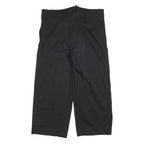 COS Womens Cotton Blend Black Relaxed Straight Trousers W36 L25 Casual Zip