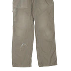 CARHARTT Mens Regular Beige Cotton Blend Cargo Trousers W32 L30 Workwear Zip