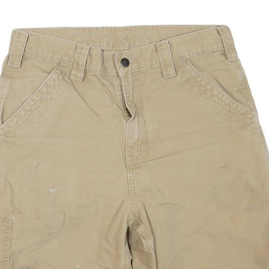 CARHARTT Mens Beige Casual Shorts M W31 Cotton Blend Workwear Utility