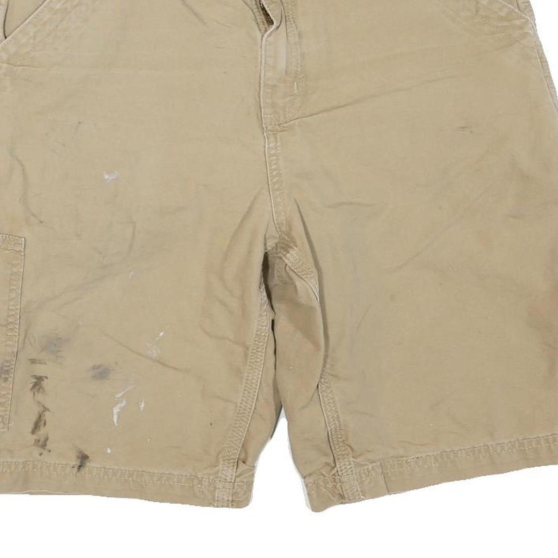 CARHARTT Mens Beige Casual Shorts M W31 Cotton Blend Workwear Utility