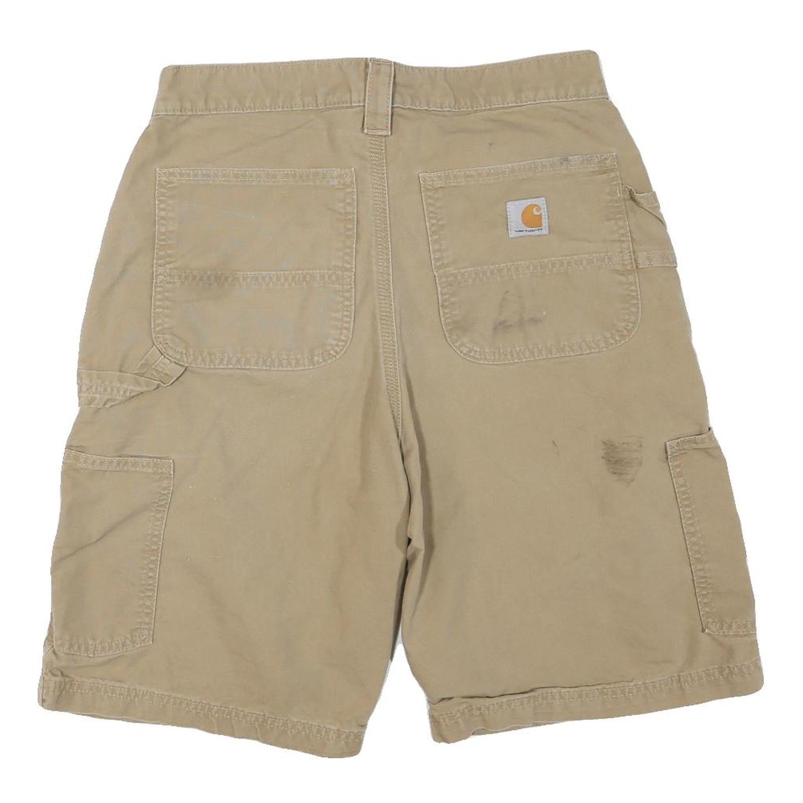 CARHARTT Mens Beige Casual Shorts M W31 Cotton Blend Workwear Utility