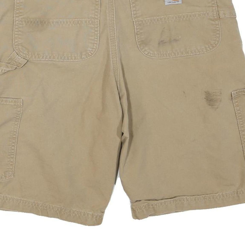 CARHARTT Mens Beige Casual Shorts M W31 Cotton Blend Workwear Utility
