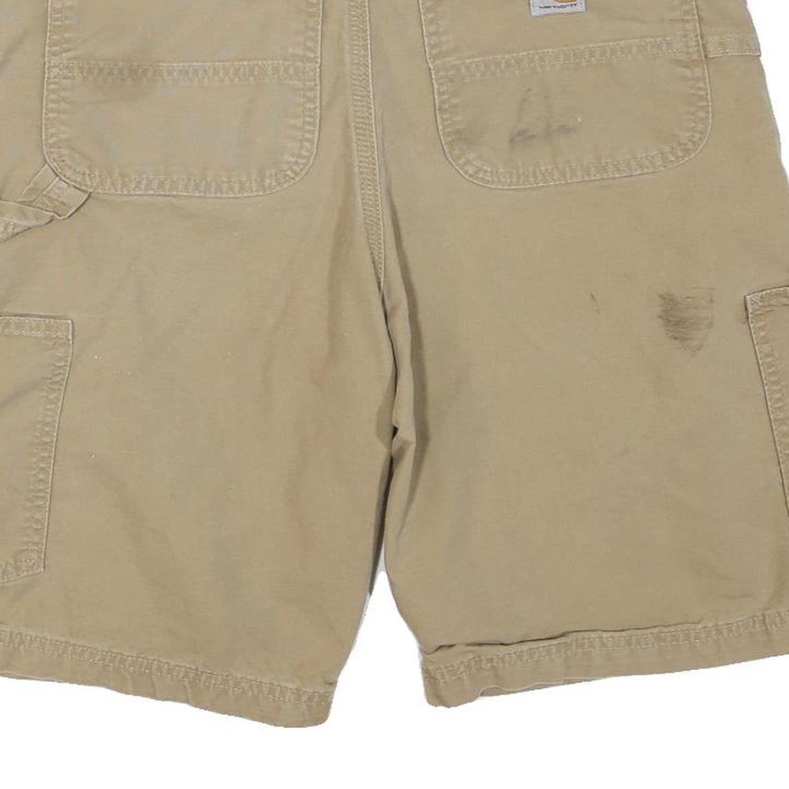 CARHARTT Mens Beige Casual Shorts M W31 Cotton Blend Workwear Utility