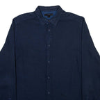DIESEL Mens Plain Shirt Blue Long Sleeve M