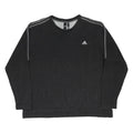 ADIDAS Mens Black Cotton Blend Crew Neck 2XL Sweatshirt Sports Style