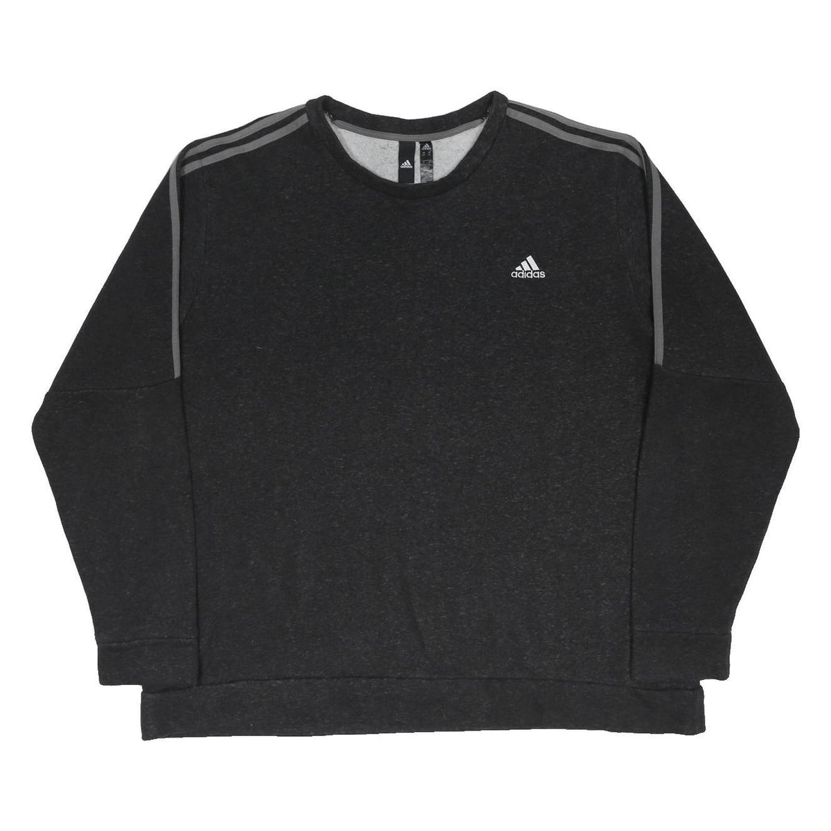 ADIDAS Mens Black Cotton Blend Crew Neck 2XL Sweatshirt Sports Style