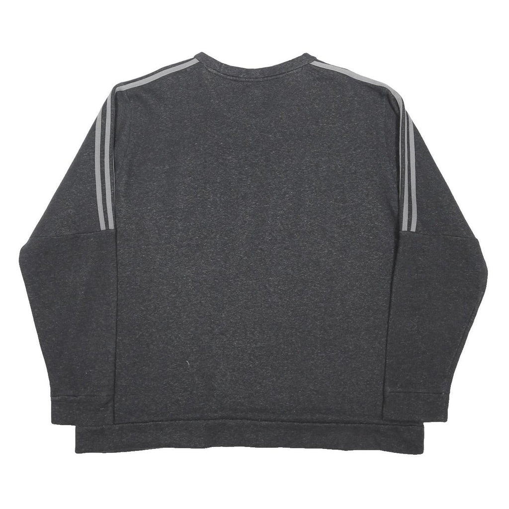 ADIDAS Mens Black Cotton Blend Crew Neck 2XL Sweatshirt Sports Style
