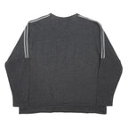 ADIDAS Mens Black Cotton Blend Crew Neck 2XL Sweatshirt Sports Style