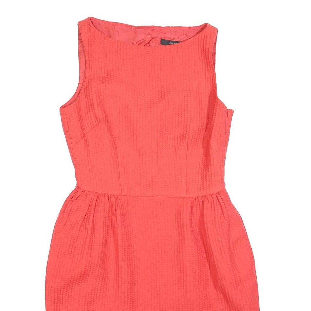 COAST Womens Coral Fit & Flare Cotton Blend Sleeveless Knee Length Dress UK 10