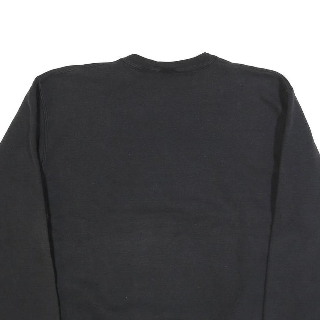 CHAMPION Womens Black Cotton Blend Crew Neck L Sweatshirt Pullover Logo