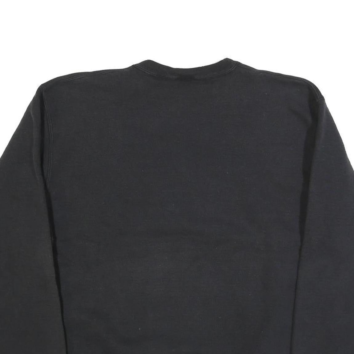 CHAMPION Womens Black Cotton Blend Crew Neck L Sweatshirt Pullover Logo