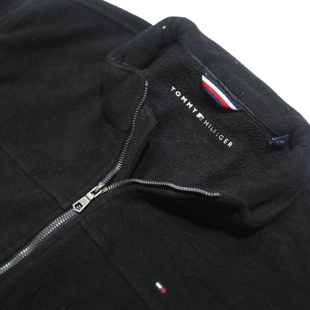 TOMMY HILFIGER Mens Black Jacket 2XL Polyester Blend Zip Plain Classic Comfort