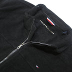 TOMMY HILFIGER Mens Black Jacket 2XL Polyester Blend Zip Plain Classic Comfort