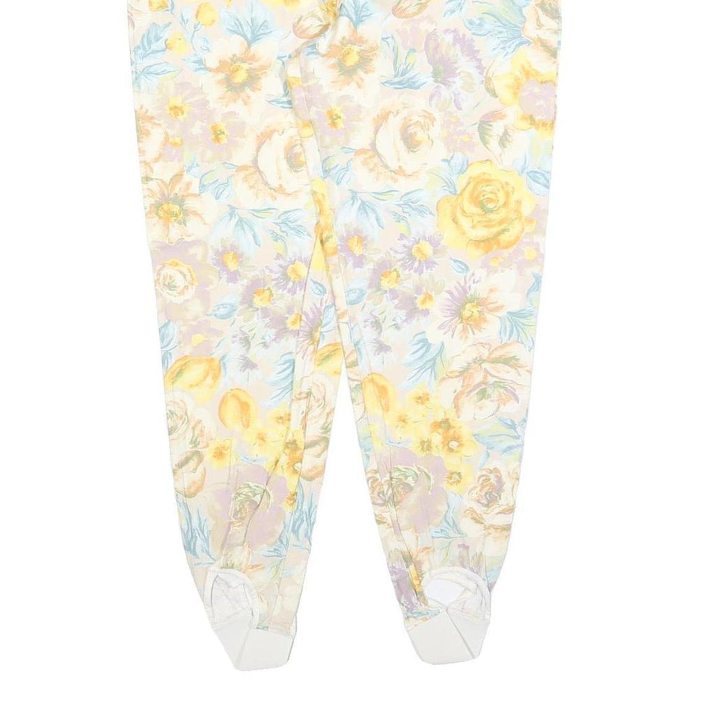 Womens Slim Floral Print Cotton Blend Trousers W30 L27 Zip Closure