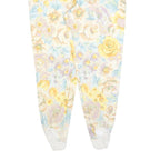 Womens Slim Floral Print Cotton Blend Trousers W30 L27 Zip Closure