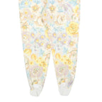 Womens Slim Floral Print Cotton Blend Trousers W30 L27 Zip Closure