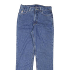 GUESS Womens Blue Regular Straight Denim Rinse W26 L27 Zip Jeans