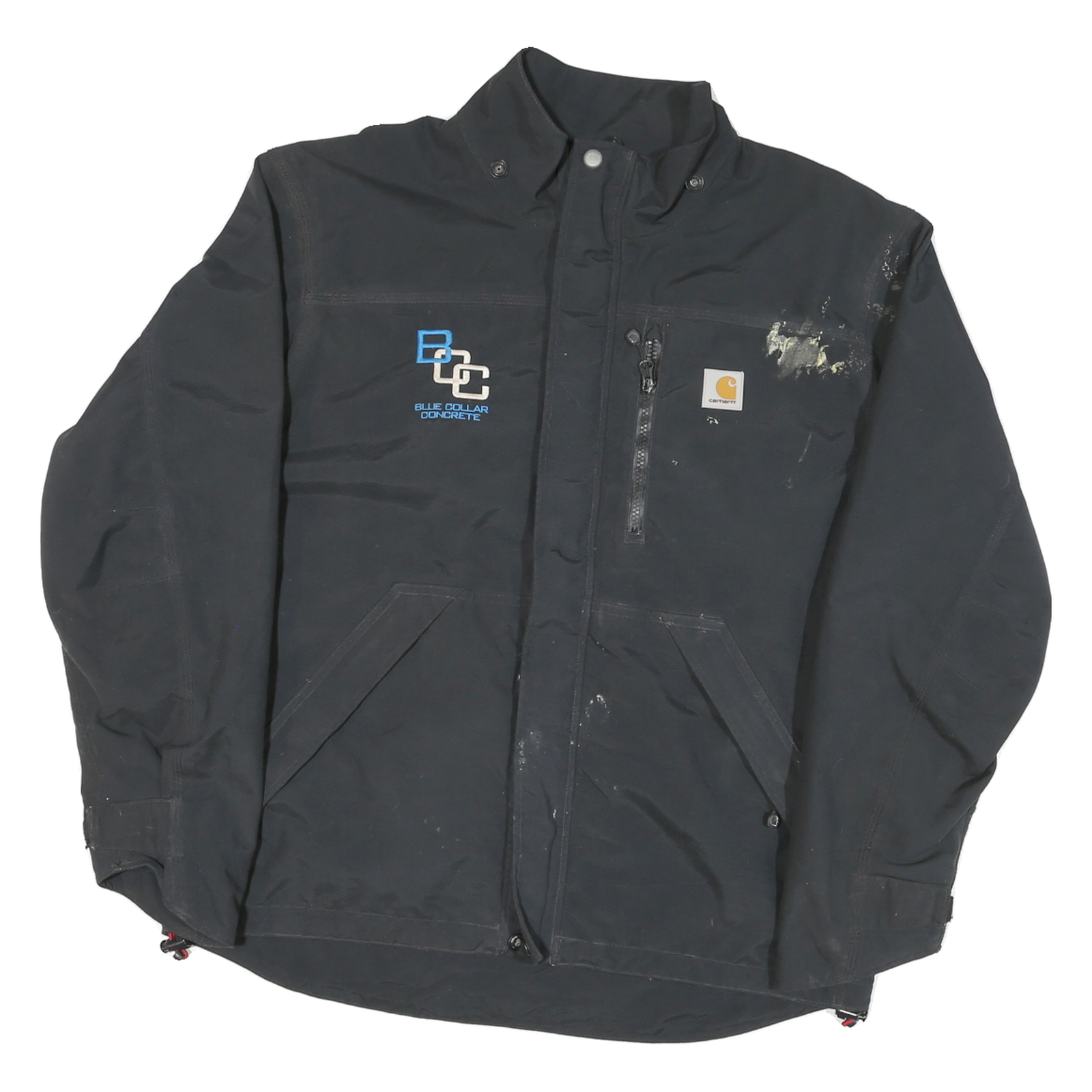 CARHARTT Mens Black Workwear Polyester Blend Jacket M Zip Storm Defender Durable