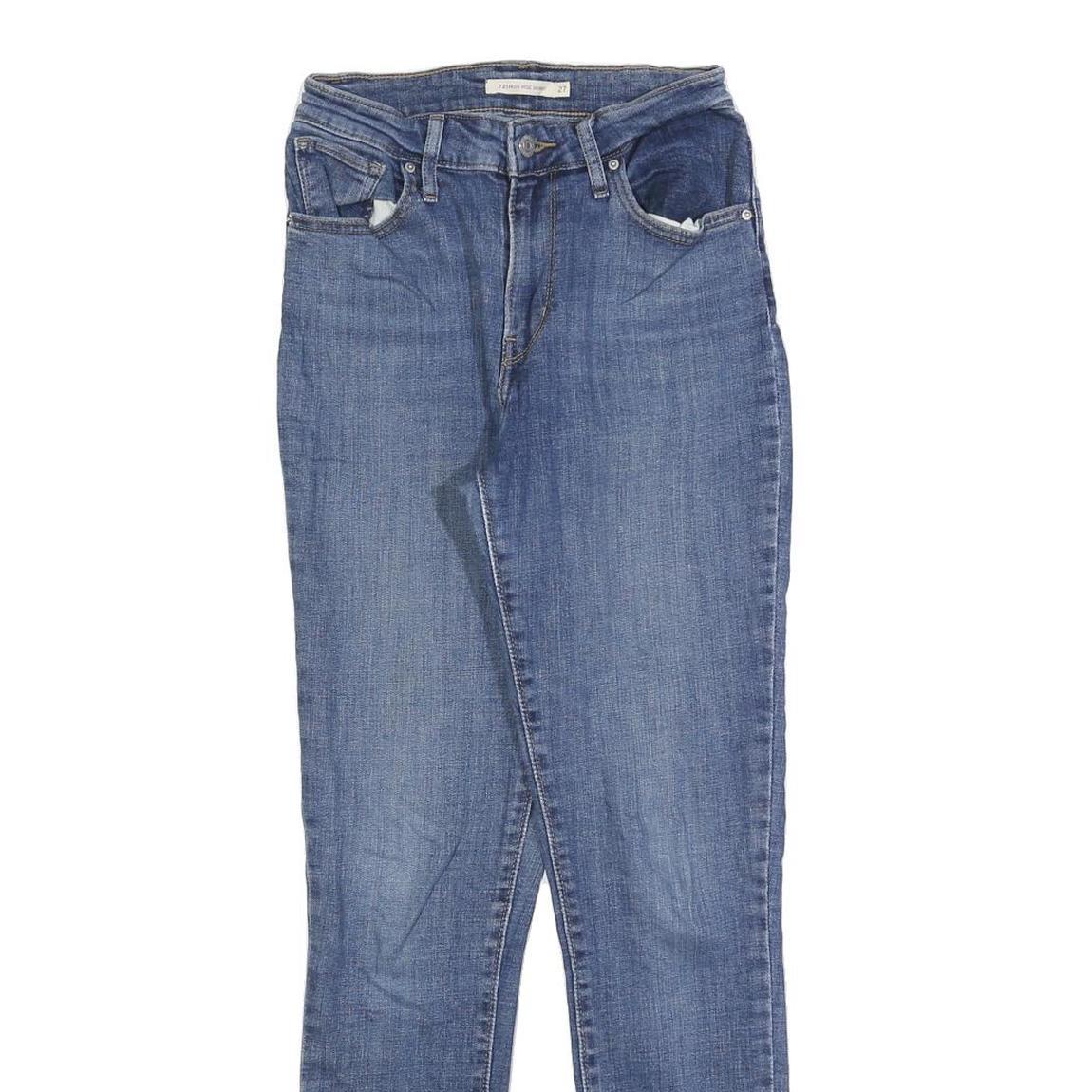 LEVI'S 721 Womens Slim Blue Denim Medium W27 L30 Slim Fit Skinny Jeans Stretch