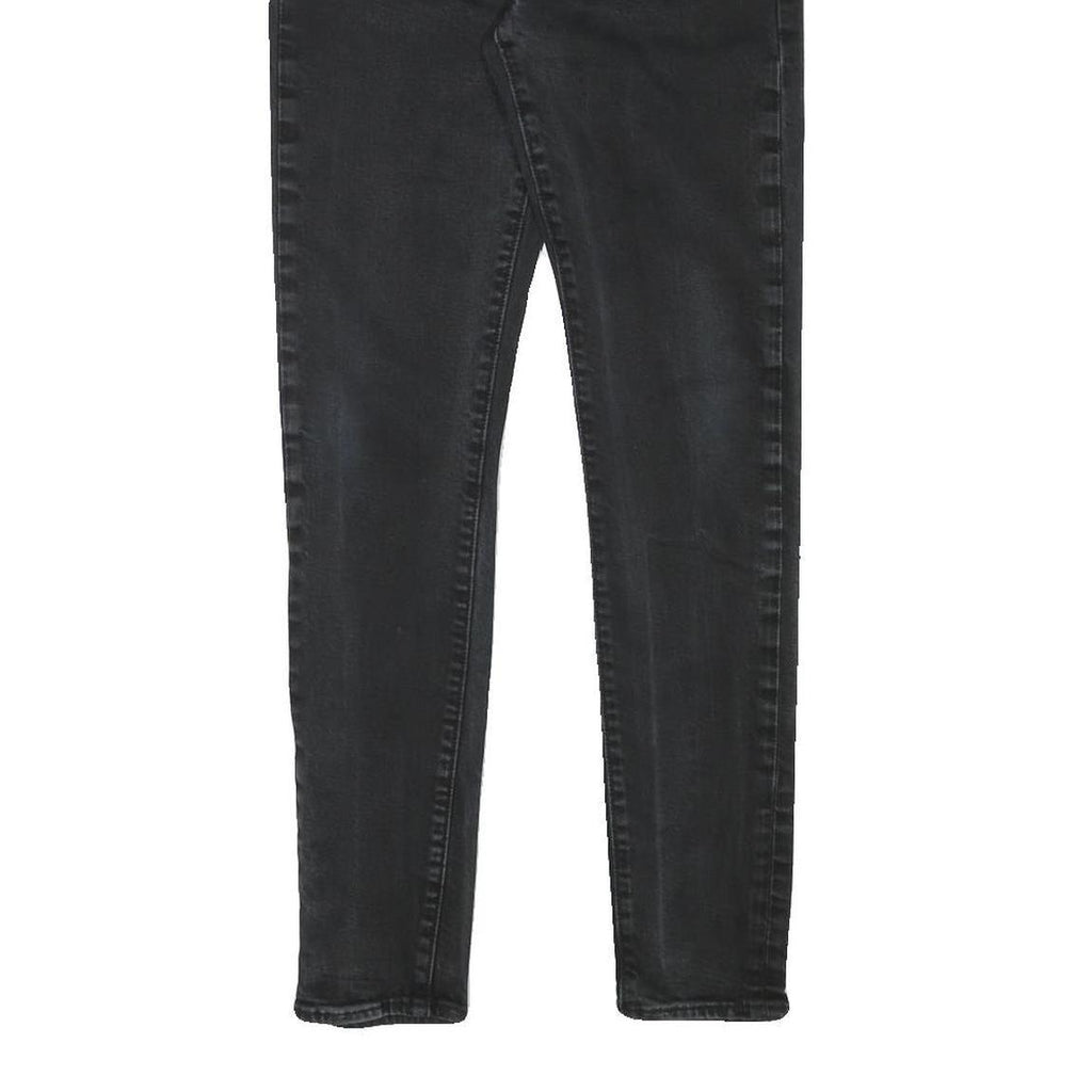 LEVI'S Womens Slim Black Denim Jeans W28 L29 Cotton Blend Zip