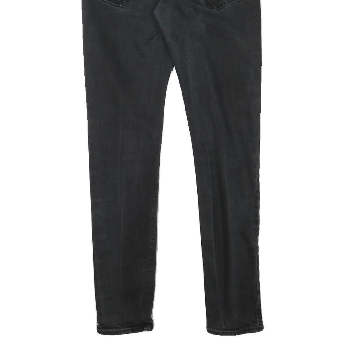 LEVI'S Womens Slim Black Denim Jeans W28 L29 Cotton Blend Zip