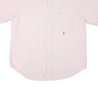 TOMMY HILFIGER Mens Pink & White Striped Shirt XL Button-Down Short Sleeve