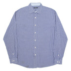 NAUTICA Mens Shirt Blue Check Long Sleeve L