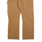 DICKIES Mens Cotton Blend Brown Regular Fit Straight Leg Trousers W36 L32