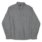 BENCH Mens Grey Cotton Blend Shirt XL Casual Button Front Pocket Long Sleeve