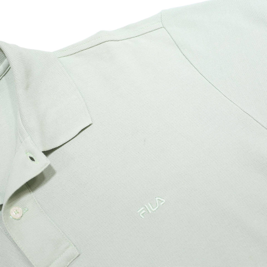 FILA Mens White Short Sleeve Plain S Cotton Polo Shirt Classic Casual Fit