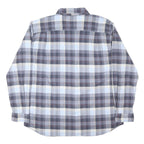 CARHARTT Mens Blue Grey Check Shirt 2XL Cotton Blend Long Sleeve Button Pocket
