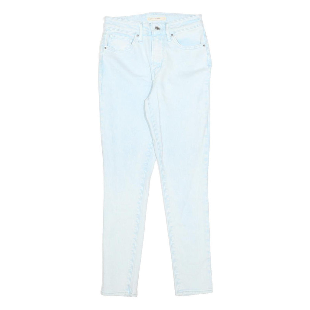 LEVI'S 721 Womens Jeans Light Blue Slim Skinny Denim W27 L28 Zip Cotton Blend