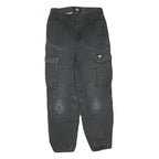 DICKIES Mens Cotton Blend Black Regular Cargo Trousers W30 L29 Workwear